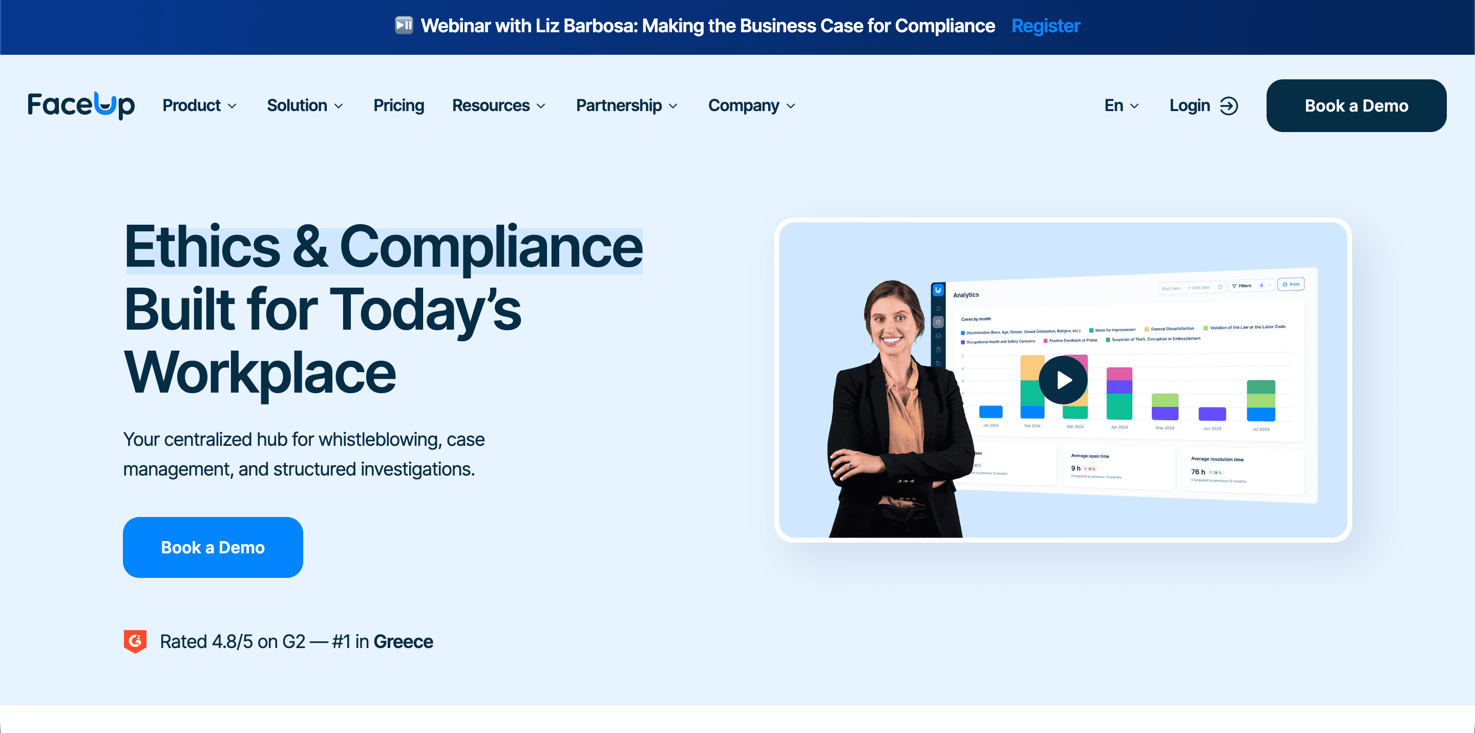 FaceUp anonymous reporting and case management product page