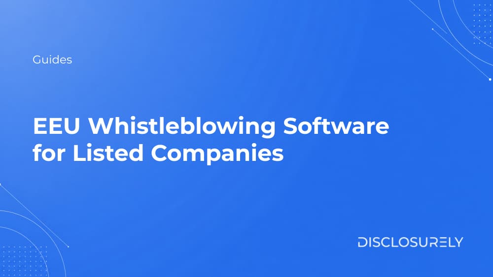 EU whistleblowing software for listed companies cover