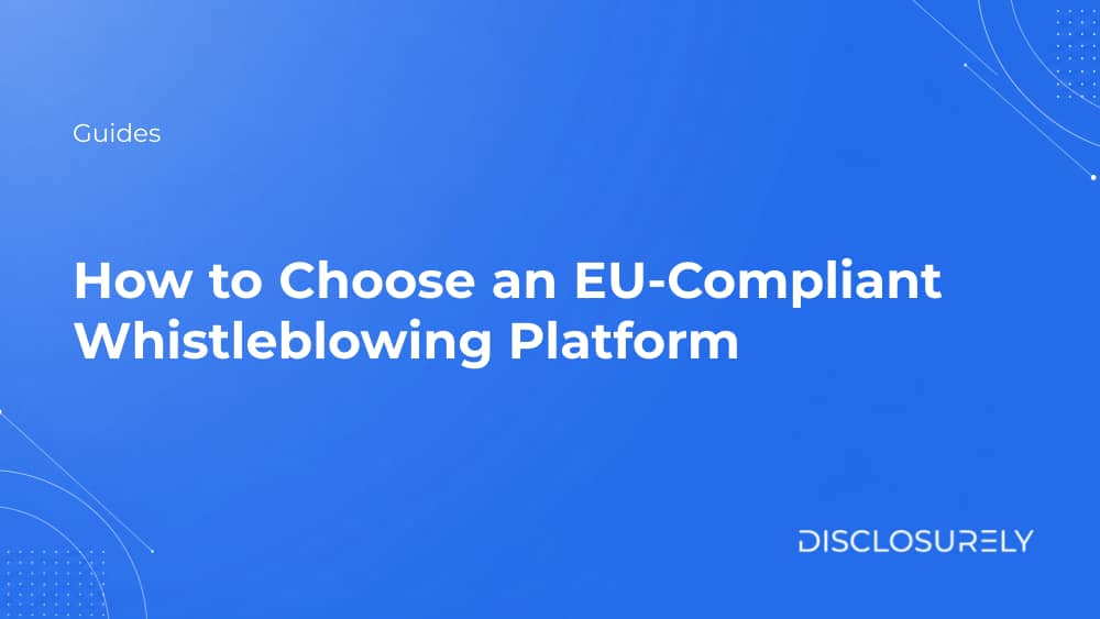 EU-compliant whistleblowing platform guide cover