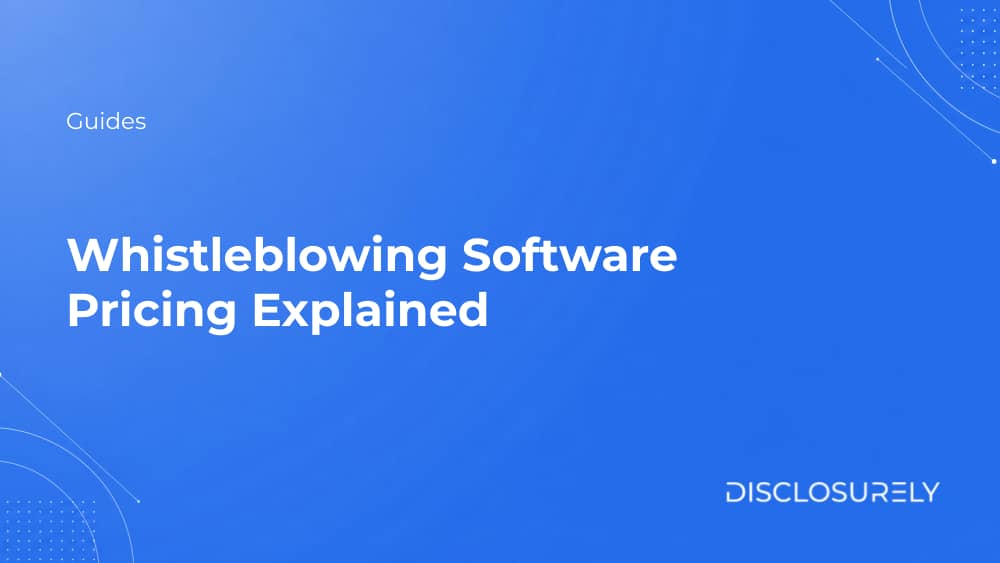 Whistleblowing software pricing guide cover